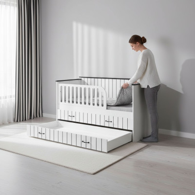 Design moderno di mobili per bambini Letti letti Letto bianco Nuova camera per bambini