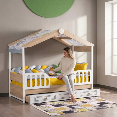 Letti per bambini in legno Camera da letto Appartamento Mobili Nuovo Letto Camera giovanile