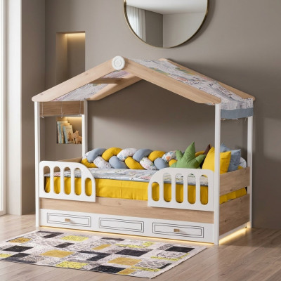 Letti per bambini in legno Camera da letto Appartamento Mobili Nuovo Letto Camera giovanile