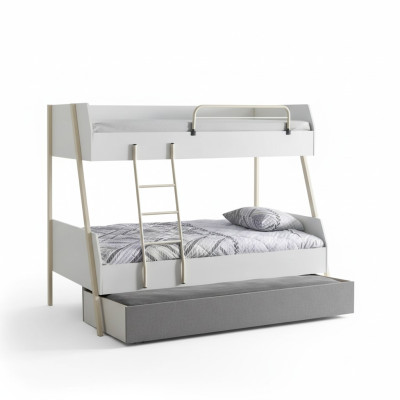 Letto per ragazzi Bianco Letto per bambini Design Letto moderno Arredamento per cameretta dei bambini
