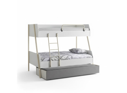 Letto per ragazzi Bianco Letto per bambini Design Letto moderno Arredamento per cameretta dei bambini