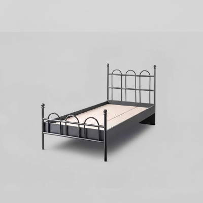 Letto in metallo nero Struttura letto classica Camera per ragazzi Nero