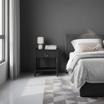 Comodino moderno grigio Mobili in legno nella camera da letto Design Comodini