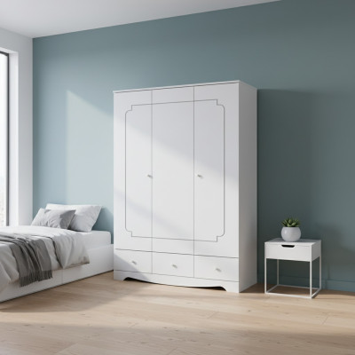 Armadio guardaroba Mobile Camera da letto Armadi Legno Bianco Loft Arredamento