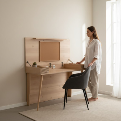 Segretaria scrivania scrivania 130x60x152 scrivanie tavoli mobili legno computer