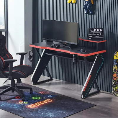 Tavoli moderni Scrivania Scrivania per bambini nera Tavolo per computer da gioco