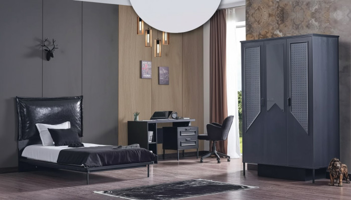 Camera da letto per bambini Set completo Mobili Armadio 3 pezzi