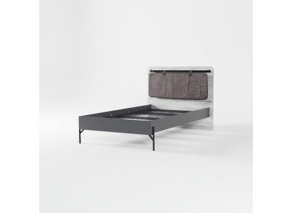 Letto singolo per teenager grigio mobili da camera da letto letto.