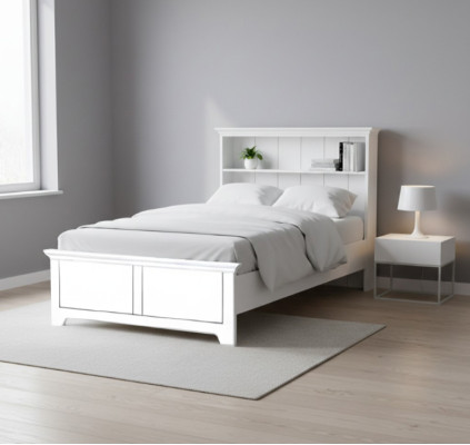 Letto in legno design camera da letto mobili di lusso camera da letto per ragazzi bianco classico