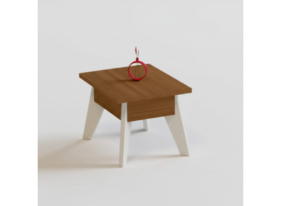 Tavolino moderno da salotto mobile da ufficio tavolo rettangolare in legno marrone.