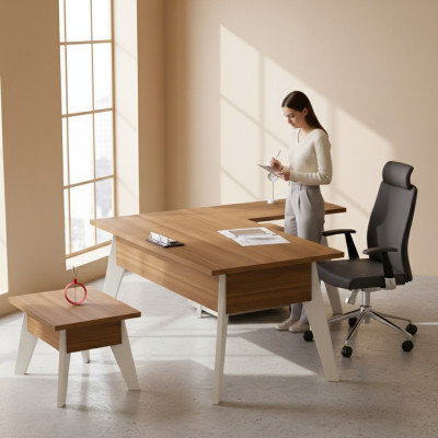 Scrivania ad angolo Design di mobili in legno Tavolo da ufficio Studio Tavolo Nuovo
