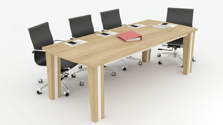 Grande tavolo in legno, tavoli per riunioni, tavolo conferenze di lusso, arredi per ufficio moderni.