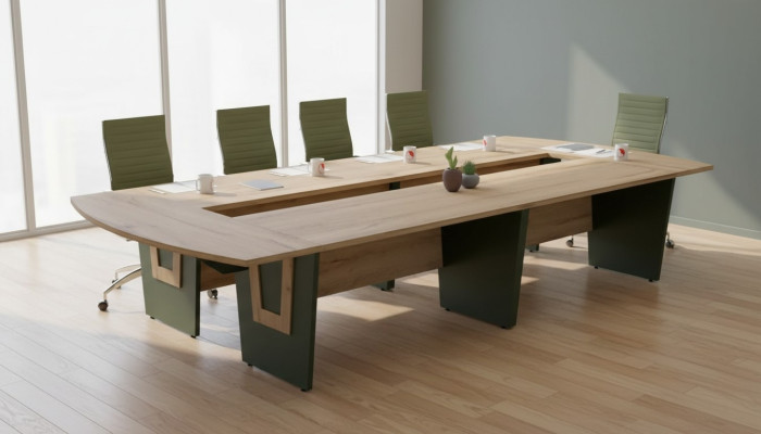 Tavolo per riunioni XXL Tavolo da conferenza Tavolo da ufficio 390x180 Grande tavolo Big