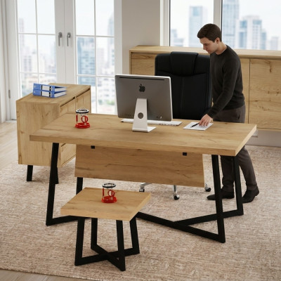 Marrone chiaro Scrivania design Scrivania design Mobili per ufficio Tavoli in legno Nuovi