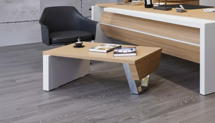 Tavolino moderno in legno da ufficio, tavolo da designer, tavolino, lusso.