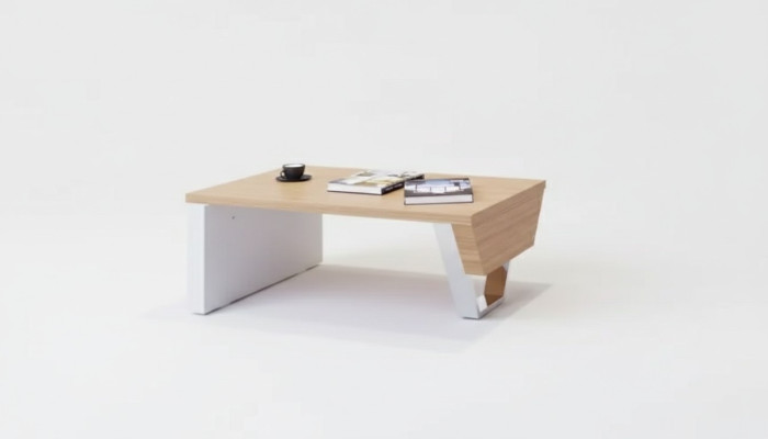 Tavolino moderno in legno da ufficio, tavolo da designer, tavolino, lusso.