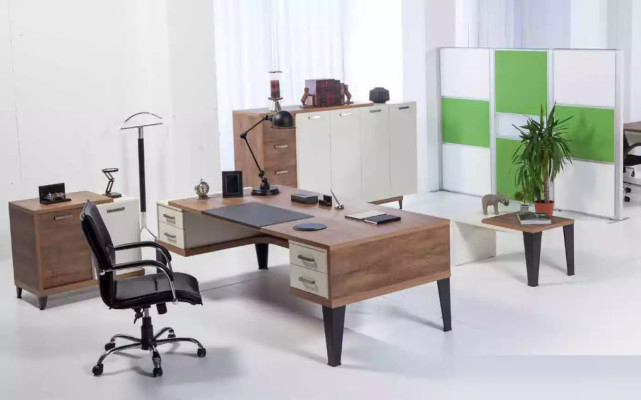 Tavolino da caffè moderno bicolore in legno di lusso per ufficio
