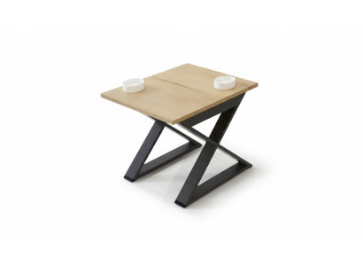 Tavolino basso quadrato marrone da designer