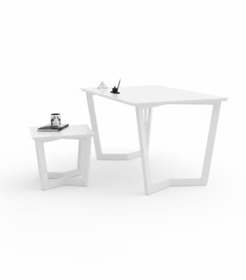 Tavolino bianco moderno in legno esclusivo stile studio.