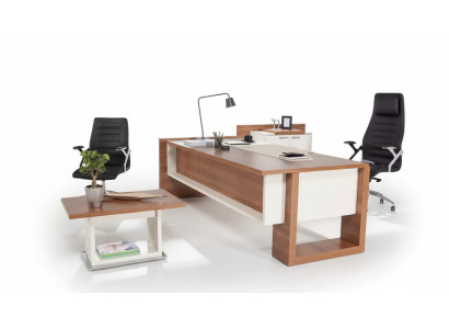 Chef Tavolo Scrivania Marrone Ufficio Tavoli Set Arredamento Ufficio 3 pezzi Completo