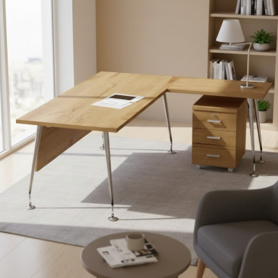 Mobili da ufficio classici design scrivania d'angolo tavolo da lavoro in legno.