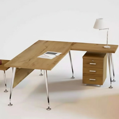 Mobili da ufficio classici design scrivania d'angolo tavolo da lavoro in legno.