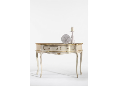 Tavolo consolle classico bianco camera da letto in legno stile barocco