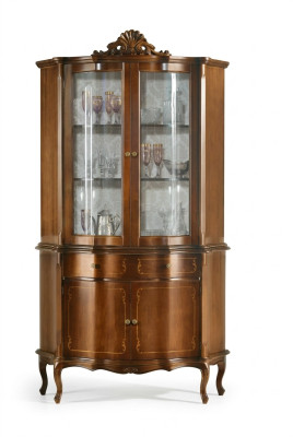 Vetrina in legno di alta qualità Vetrina di lusso Armadio design classico Mobili marroni