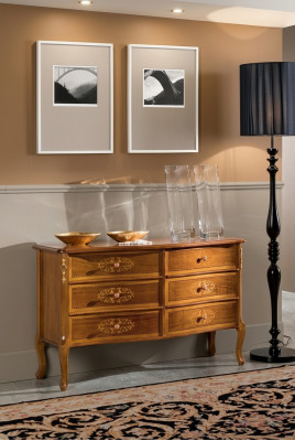 Lussuoso esclusivo design di legno marrone cassettiera classica mobili nuovi