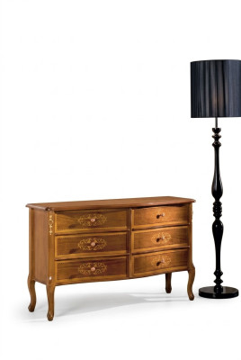 Lussuoso esclusivo design di legno marrone cassettiera classica mobili nuovi