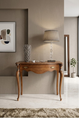 Marrone lussuoso tavolino consolle con cassetto mobili in legno design camera da letto nuovo