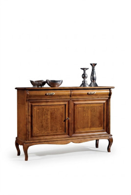 Classico credenza marrone per soggiorno, lussuoso mobile con mensola, nuovo.