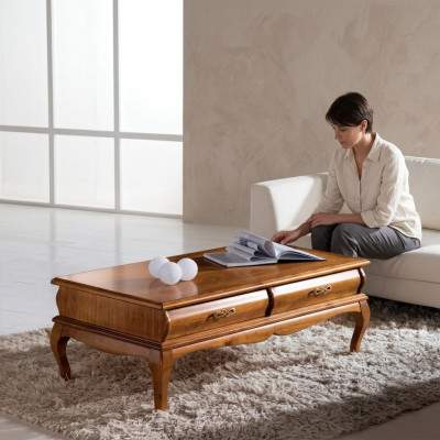 Tavolino classico stile soggiorno tavolo cassetti mobili design