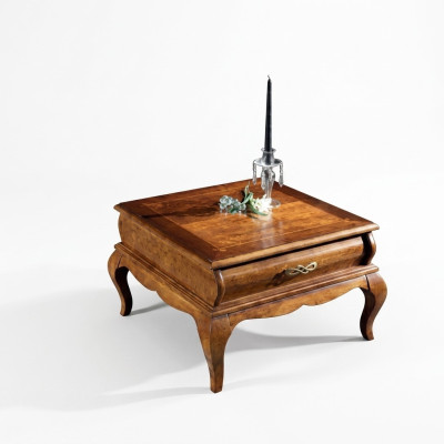 Tavolino classico da soggiorno con cassetto in stile mobili in legno design nuovo