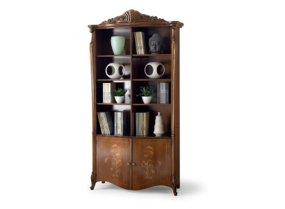 Soggiorno Libreria Classici mobili marroni Ripiani in legno