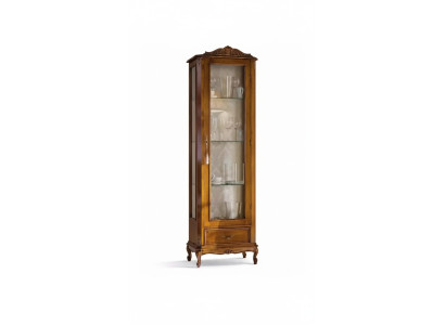 classico armadio marrone con cassetti in vetro design in legno nuovo