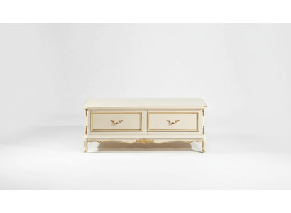 Tavolino da salotto di lusso bianco di design per il soggiorno, classico tavolo in legno.