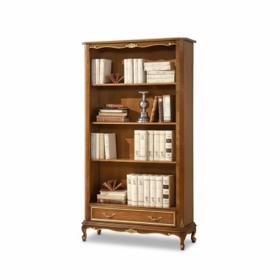 Scaffale per libri per il soggiorno Mobili classici marroni Scaffali in legno
