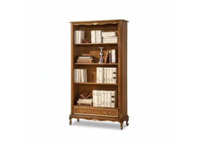 Scaffale per libri per il soggiorno Mobili classici marroni Scaffali in legno