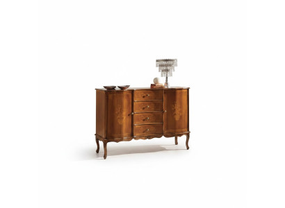 Comò cassetti in legno marrone credenza classica design mobili comò.
