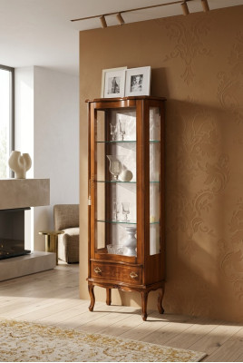 Legno Classico Vetrina Armadi in Legno Design Soggiorno Vetro