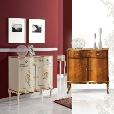 Lussuoso sideboard bianco con cassetti Mobili Armadio in legno Lampada Lampade