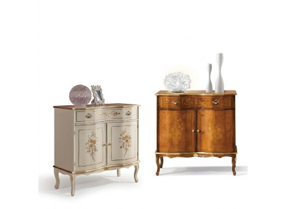 Lussuoso sideboard bianco con cassetti Mobili Armadio in legno Lampada Lampade