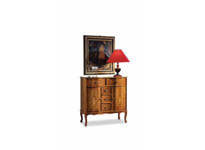 Lussuoso comò marrone Classica credenza Mobili soggiorno Legno Nuovo