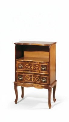 Classico comò marrone 2 cassetti Mobili di lusso in legno per il soggiorno Nuovo.