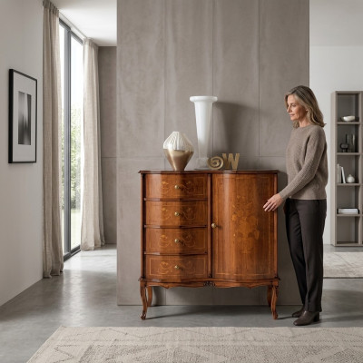 Classico comò di lusso con console portaoggetti e cassetti design
