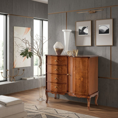Classico comò di lusso con console portaoggetti e cassetti design