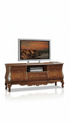Marrone mensola TV RTV credenza mobile soggiorno legno supporto cassettiera