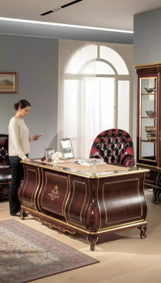 Scrivania di alta qualità per l'ufficio in stile classico Mobili da scrivania Tavolo Tavoli