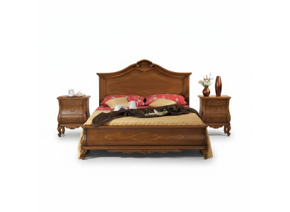 Letto matrimoniale in legno in stile classico Design di lusso per la camera da letto Letti